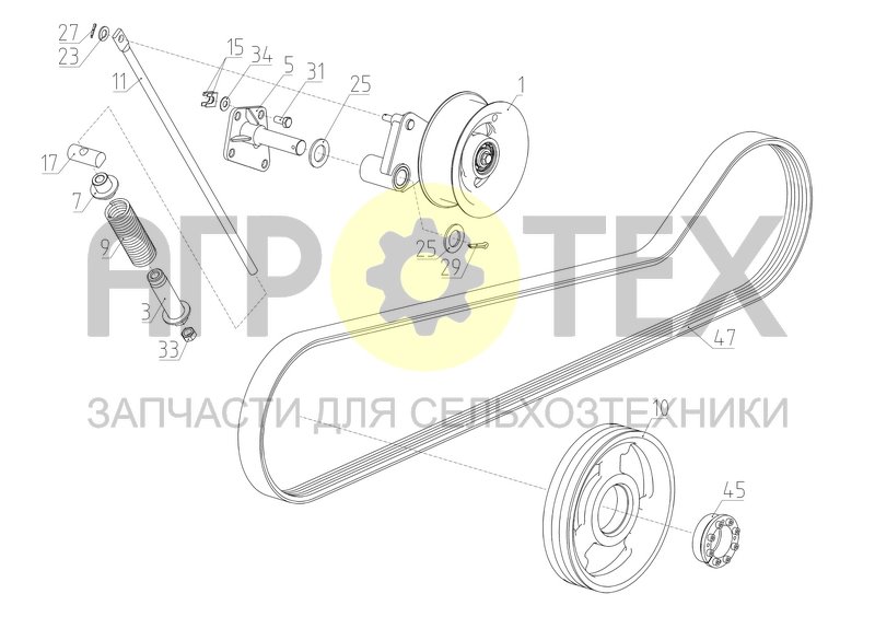 Чертеж Установка контрпривода наклонной камеры (161.29.03.020А)